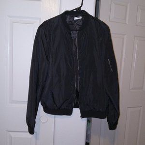 Plus size Black bomber jacket